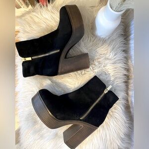 Black Platform Ankle Boots